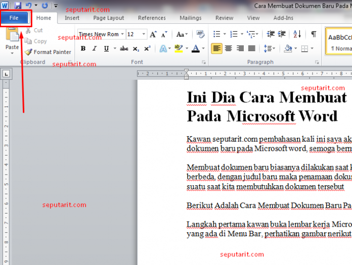 Ini Dia Cara Membuat Dokumen Baru Pada Microsoft Word