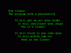puisi dari ELK cloner Sejarah Virus Komputer