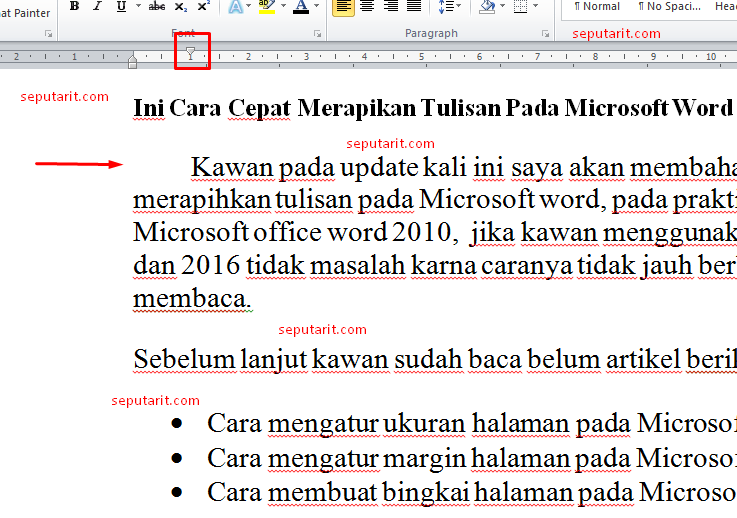 ini ternyata Cara Merapikan teks pada Microsoft Word