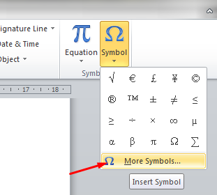 ini juga cara menambahkan simbol di microsoft office word