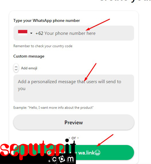 ini tutorial cara membuat tautan order ke chat whatsapp