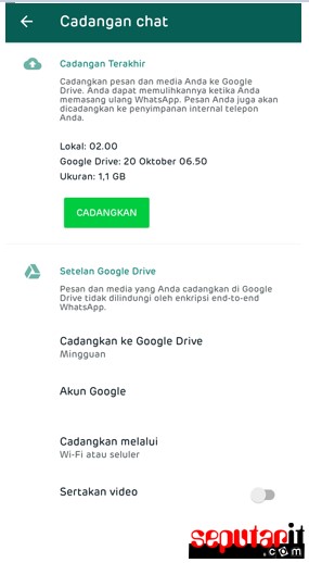 berikut cara mencadangkan ke google drive
