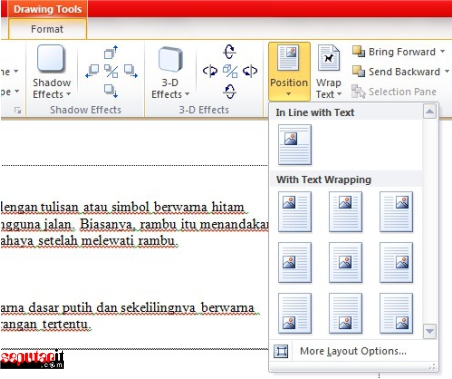 format menu yang tersedia di ms.word